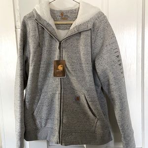 Carhartt Sweatshirt Sherpa Lined Zip Front
